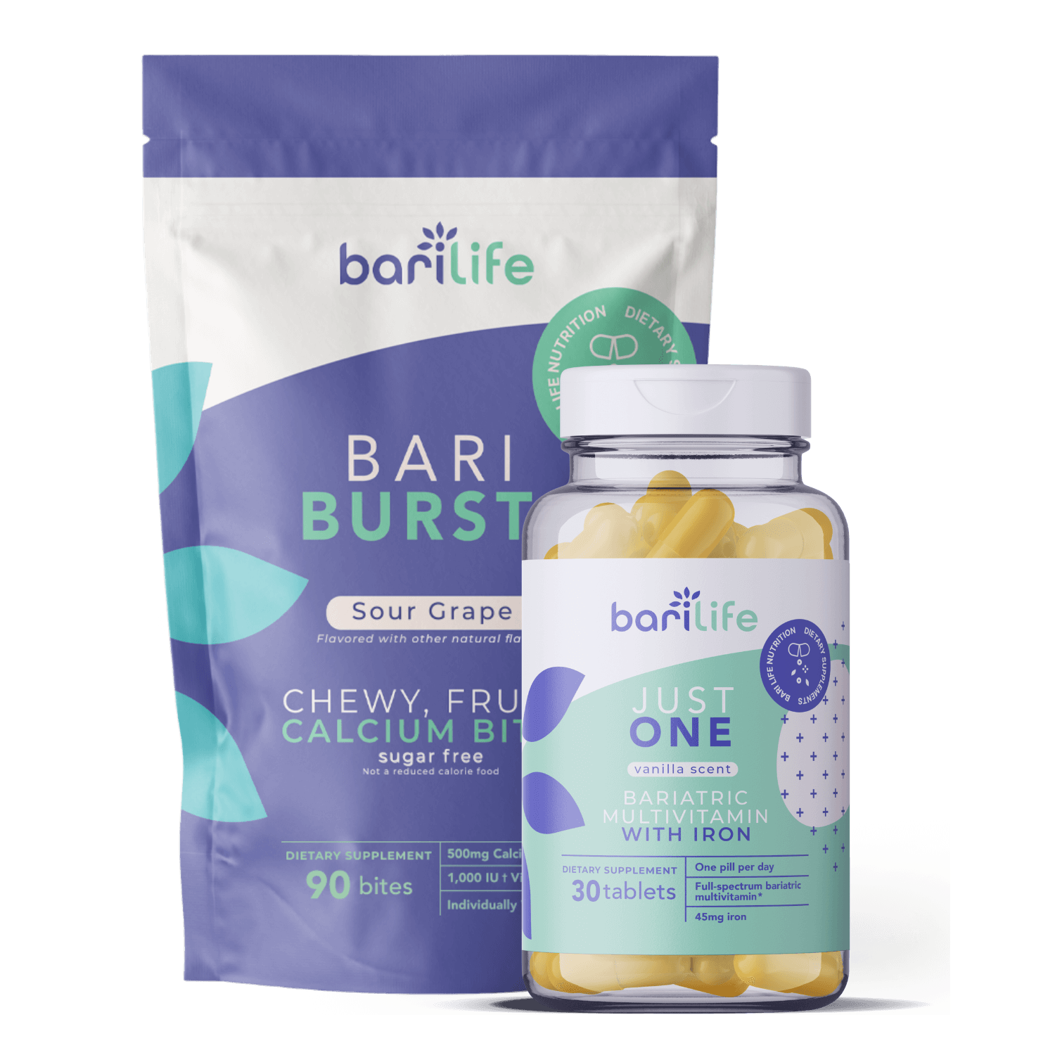 BariLife Sour Grape BariBurst & Just One Bariatric Vitamins